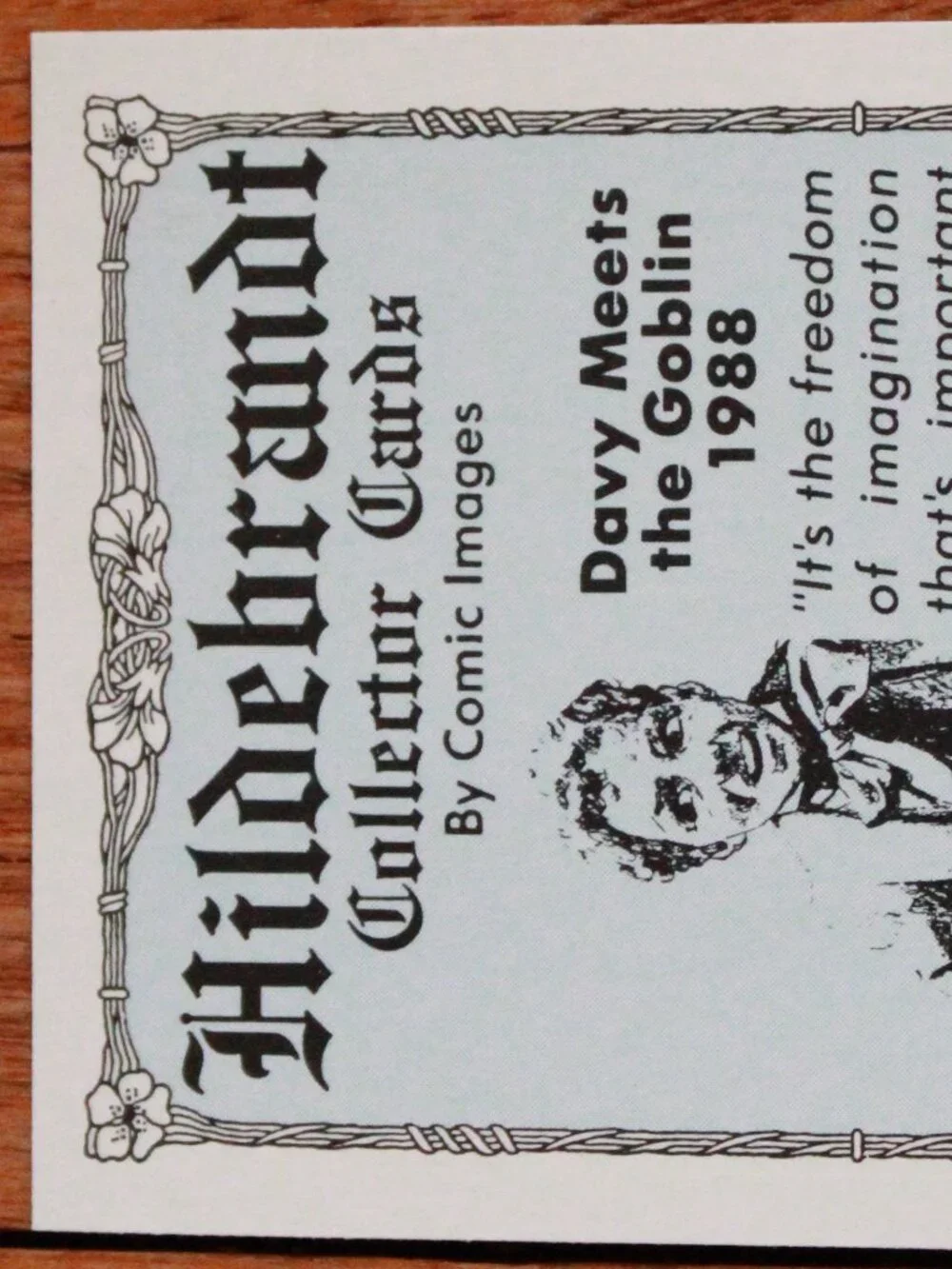 Vintage Greg Hilderbrandt (w/ Comic Images) 1992 Trading Card